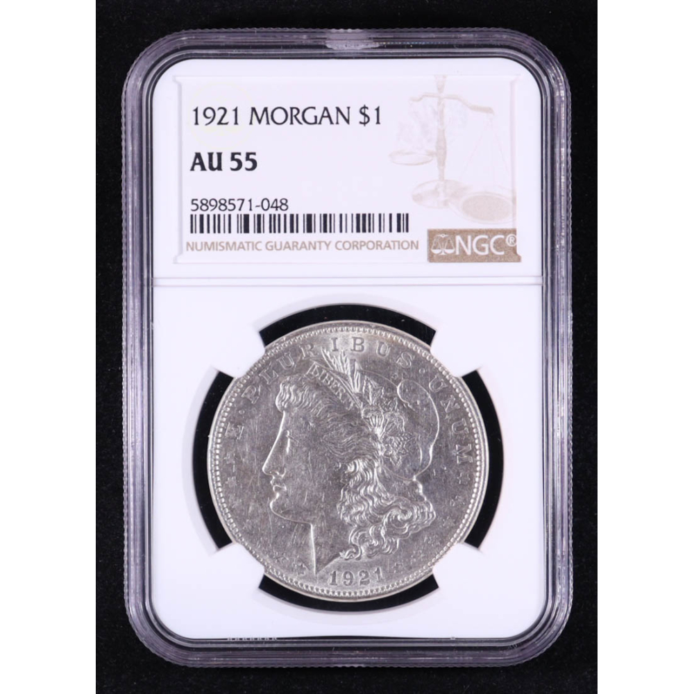 1921 Morgan Silver Dollar (NGC AU55) at PristineAuction.com