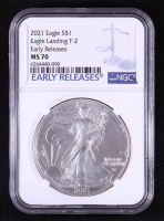 2021 American Silver Eagle, Eagle Landing Type 2 - Early Releases (NGC MS70) at PristineAuction.com