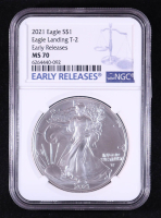2021 American Silver Eagle, Eagle Landing Type 2 - Early Releases (NGC MS70) at PristineAuction.com
