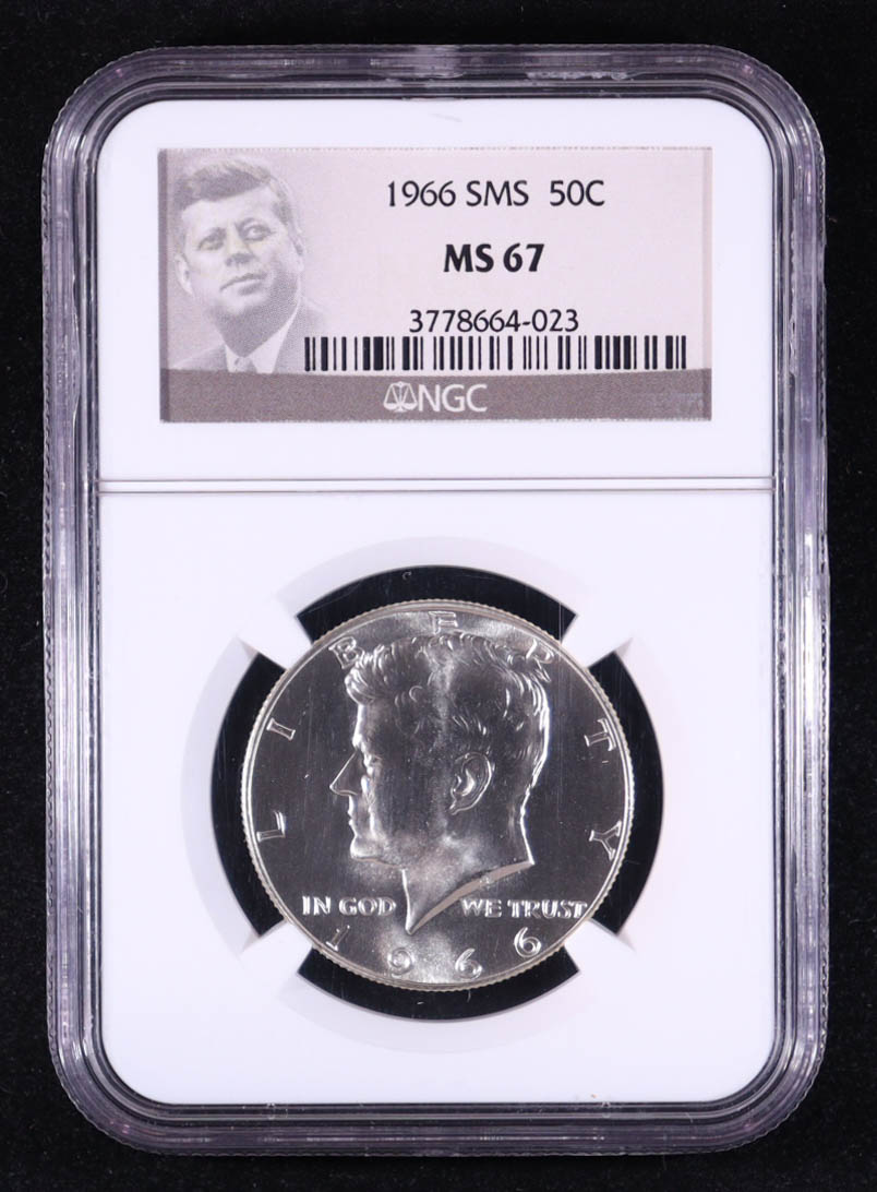 1966 SMS Kennedy Half Dollar - 40% Silver Special Mint Set (NGC MS67) at PristineAuction.com 1966 SMS Kennedy Half Dollar - 40% Silver Special Mint Set (NGC MS67) at PristineAuction.com