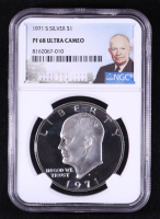 1971-S Eisenhower Proof Silver Dollar (NGC PF68 ULTRA CAMEO) at PristineAuction.com