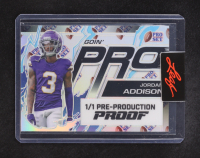 Jordan Addison 2023 Leaf Pro Set Goin' Pro Prismatic Silver Pre-Production Proof #NNO RC #1/1 at PristineAuction.com