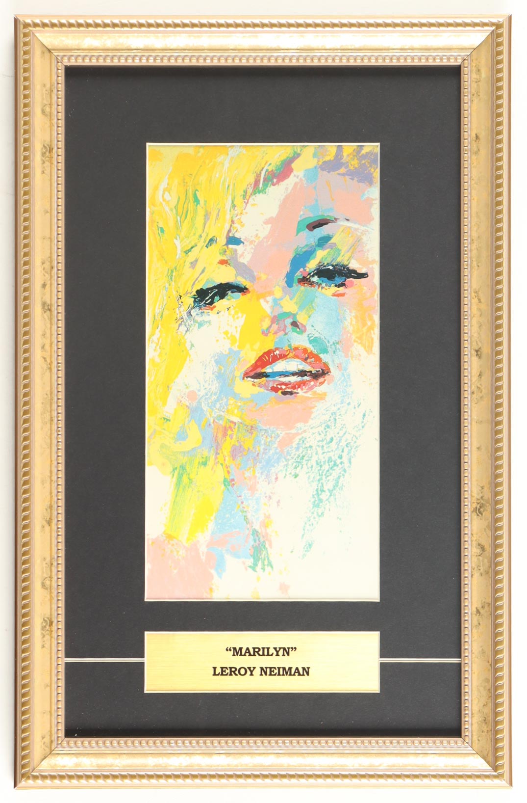 Marilyn Monroe Custom Framed Leroy Neiman 'Marilyn' Art Print Display at PristineAuction.com Marilyn Monroe Custom Framed Leroy Neiman 'Marilyn' Art Print Display at PristineAuction.com