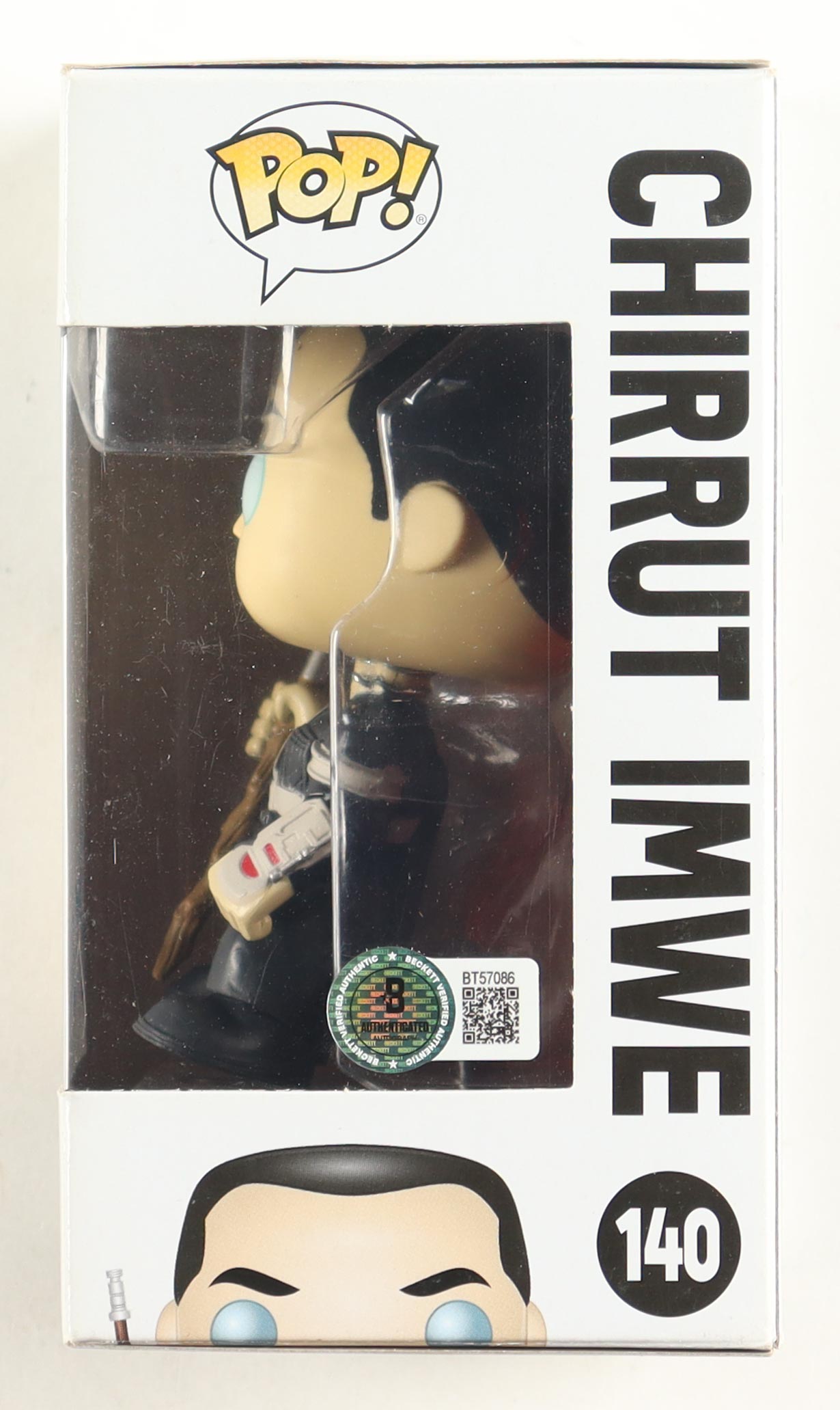 Donnie Yen Signed "Star Wars: Rogue One" #140 Chirrut Imwe Funko Pop! Vinyl Figure (Beckett) at PristineAuction.com Donnie Yen Signed "Star Wars: Rogue One" #140 Chirrut Imwe Funko Pop! Vinyl Figure (Beckett) at PristineAuction.com