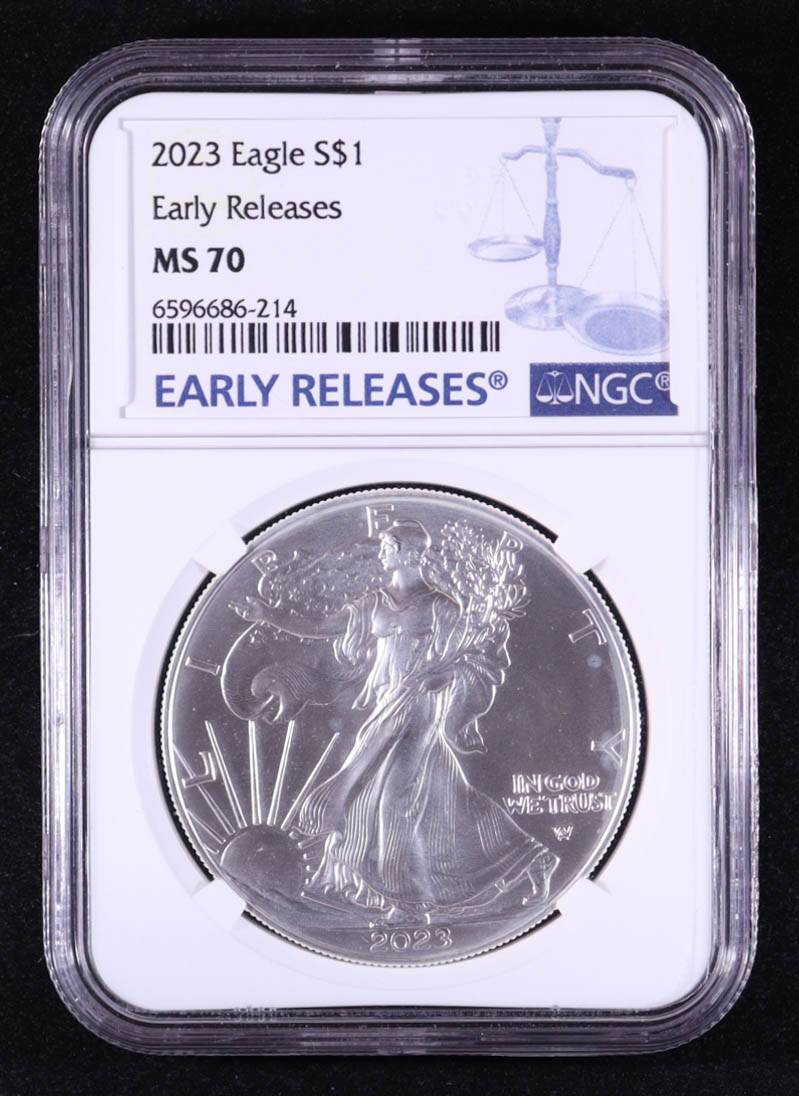 2023 American Silver Eagle, Early Releases (NGC MS70) at PristineAuction.com 2023 American Silver Eagle, Early Releases (NGC MS70) at PristineAuction.com