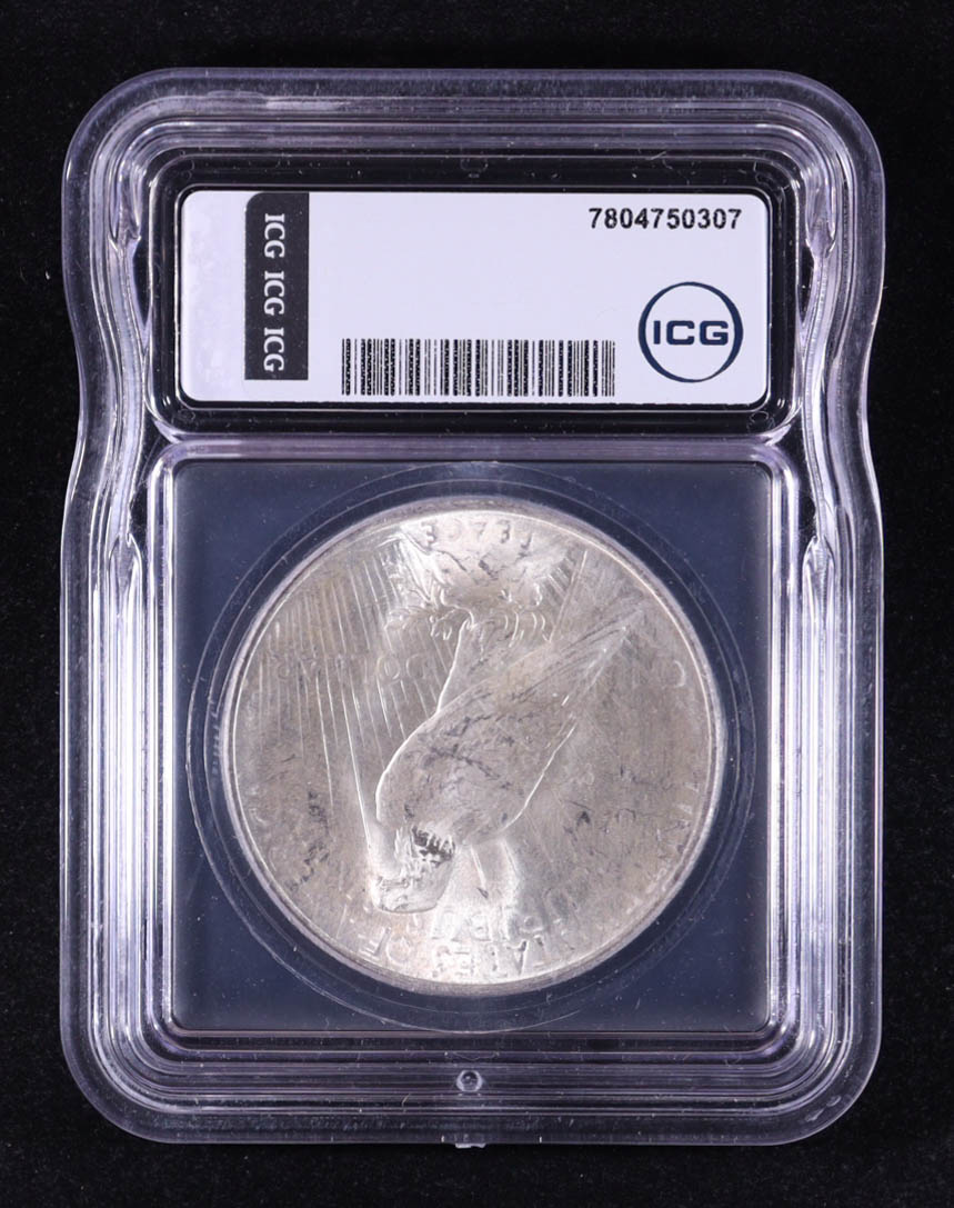 1922 Peace Silver Dollar (ICG MS64) at PristineAuction.com 1922 Peace Silver Dollar (ICG MS64) at PristineAuction.com