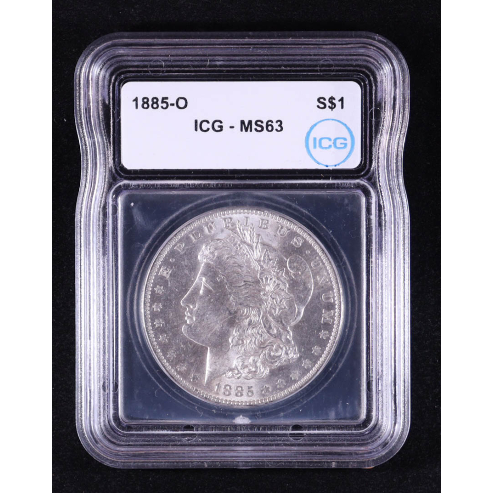 1885-O Morgan Silver Dollar (ICG MS63) at PristineAuction.com