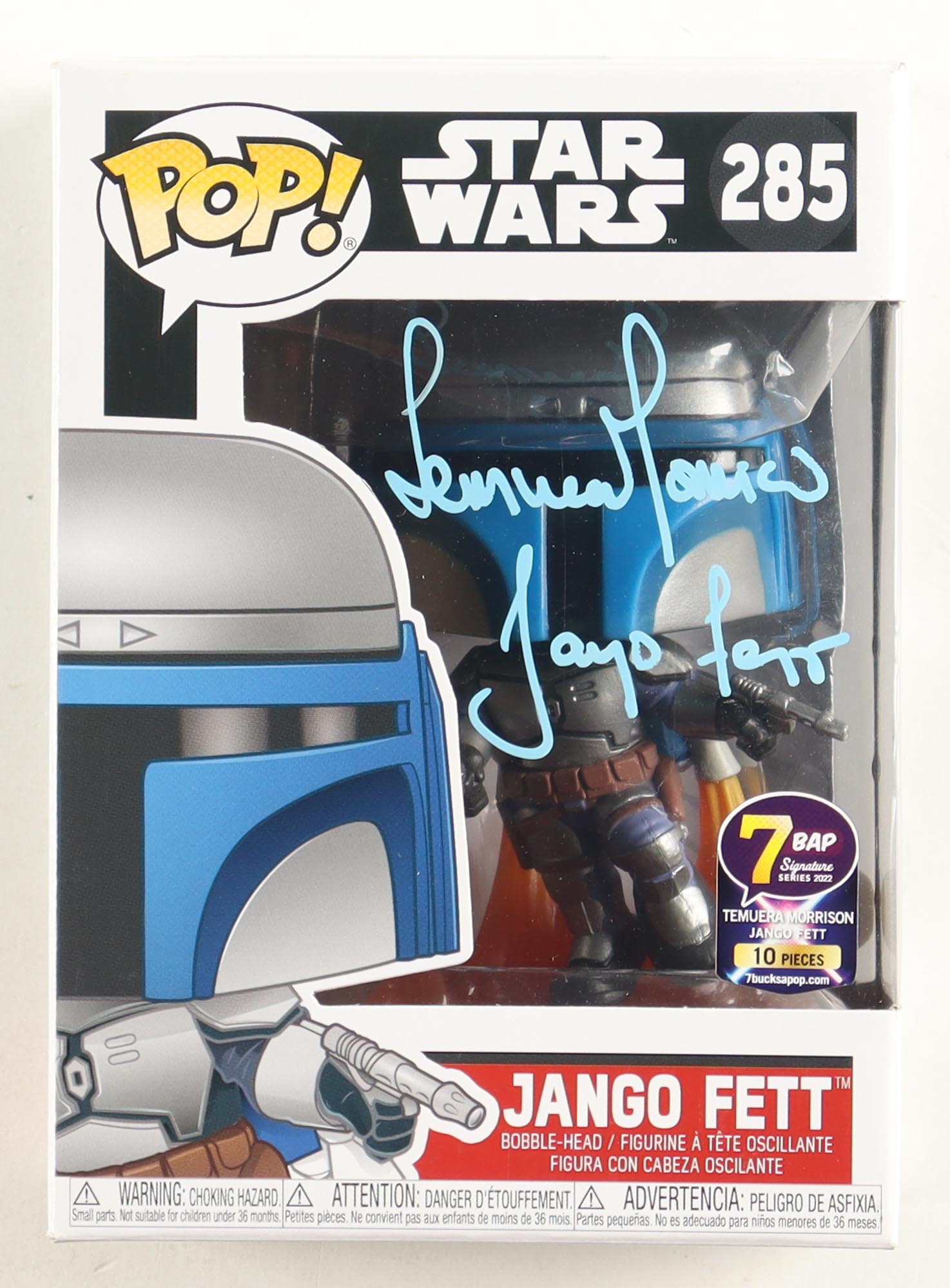 Temuera Morrison Signed "Star Wars" #285 Jango Fett Funko Pop! Bobble-Head Vinyl Figure Inscribed "Jango Fett"(JSA) at PristineAuction.com Temuera Morrison Signed "Star Wars" #285 Jango Fett Funko Pop! Bobble-Head Vinyl Figure Inscribed "Jango Fett"(JSA) at PristineAuction.com