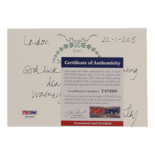 Joanna Lumley Signed Hand-Written Postcard (PSA) at PristineAuction.com Joanna Lumley Signed Hand-Written Postcard (PSA) at PristineAuction.com