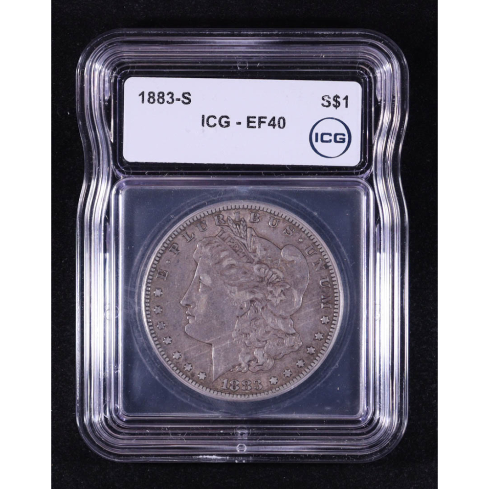 1883-S Morgan Silver Dollar (ICG EF40) at PristineAuction.com