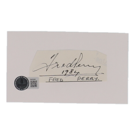 Fred Perry Signed Index Card Inscribed "1984" (Beckett) at PristineAuction.com Fred Perry Signed Index Card Inscribed "1984" (Beckett) at PristineAuction.com