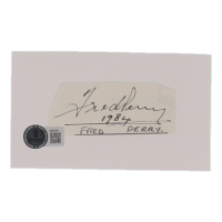 Fred Perry Signed Index Card Inscribed "1984" (Beckett) at PristineAuction.com