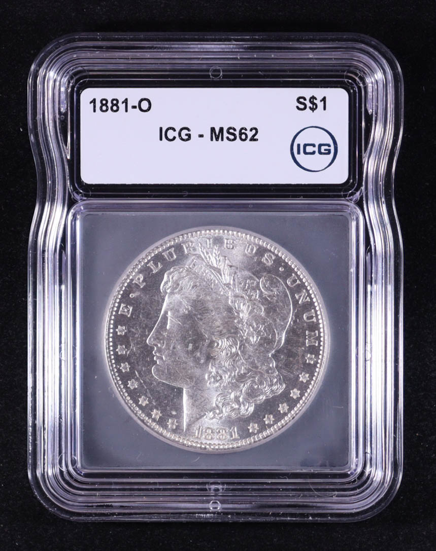 1881-O Morgan Silver Dollar (ICG MS62) at PristineAuction.com 1881-O Morgan Silver Dollar (ICG MS62) at PristineAuction.com