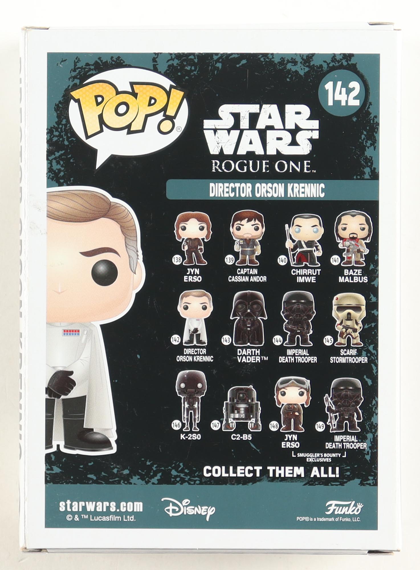 Ben Mendelsohn Signed "Star Wars: Rogue One" #142 Director Orson Krennic Funko Pop! Vinyl Figure (Beckett) at PristineAuction.com Ben Mendelsohn Signed "Star Wars: Rogue One" #142 Director Orson Krennic Funko Pop! Vinyl Figure (Beckett) at PristineAuction.com