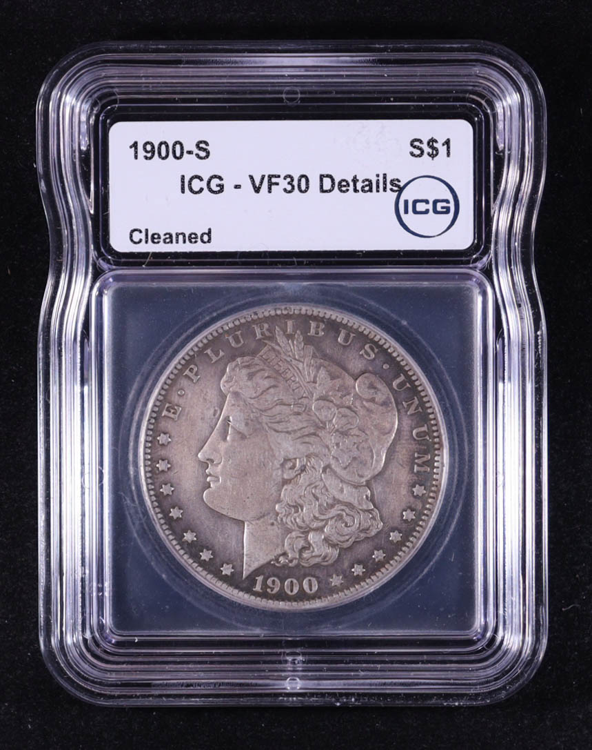 1900-S Morgan Silver Dollar (ICG VF30) at PristineAuction.com 1900-S Morgan Silver Dollar (ICG VF30) at PristineAuction.com
