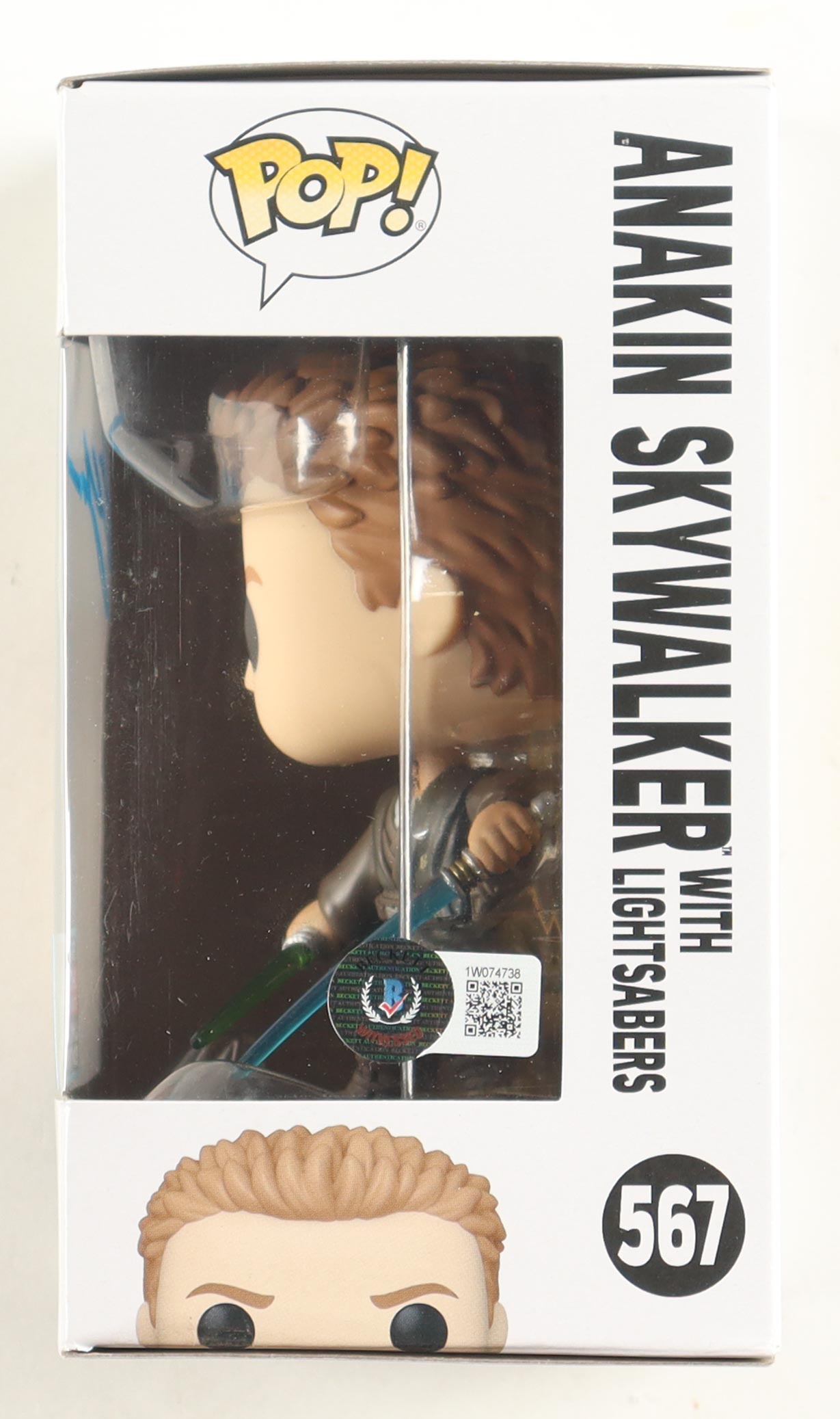 Hayden Christensen Signed "Star Wars" #567 Anakin Skywalker with Lightsabers Funko Pop! Vinyl Figure (Beckett) at PristineAuction.com Hayden Christensen Signed "Star Wars" #567 Anakin Skywalker with Lightsabers Funko Pop! Vinyl Figure (Beckett) at PristineAuction.com