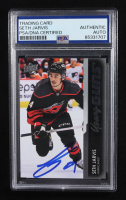 Seth Jarvis Signed 2021-22 Upper Deck Extended Series Young Guns Trading Card Auto #745 RC (PSA | Autograph Grade PSA Authentic) at PristineAuction.com