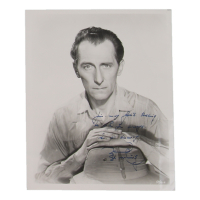 Peter Cushing Signed 8x10 Photo with Inscriptions (JSA) at PristineAuction.com