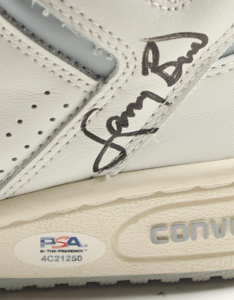 Magic Johnson & Larry Bird Signed Set of (2) Converse All-Star Basketball Shoes with Display Case (PSA & Beckett) at PristineAuction.com Magic Johnson & Larry Bird Signed Set of (2) Converse All-Star Basketball Shoes with Display Case (PSA & Beckett) at PristineAuction.com