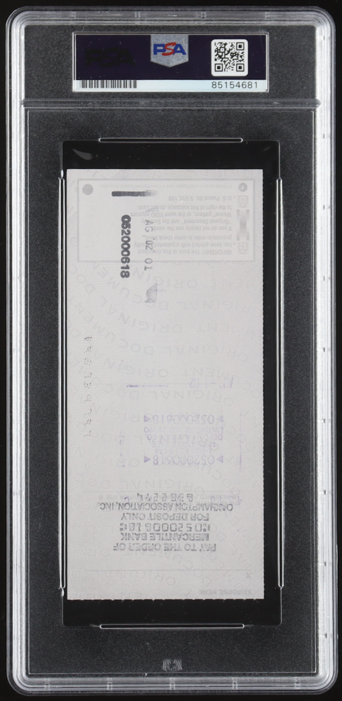 Johnny Unitas Signed 2002 Personal Check (PSA | Autograph Graded 9) at PristineAuction.com Johnny Unitas Signed 2002 Personal Check (PSA | Autograph Graded 9) at PristineAuction.com