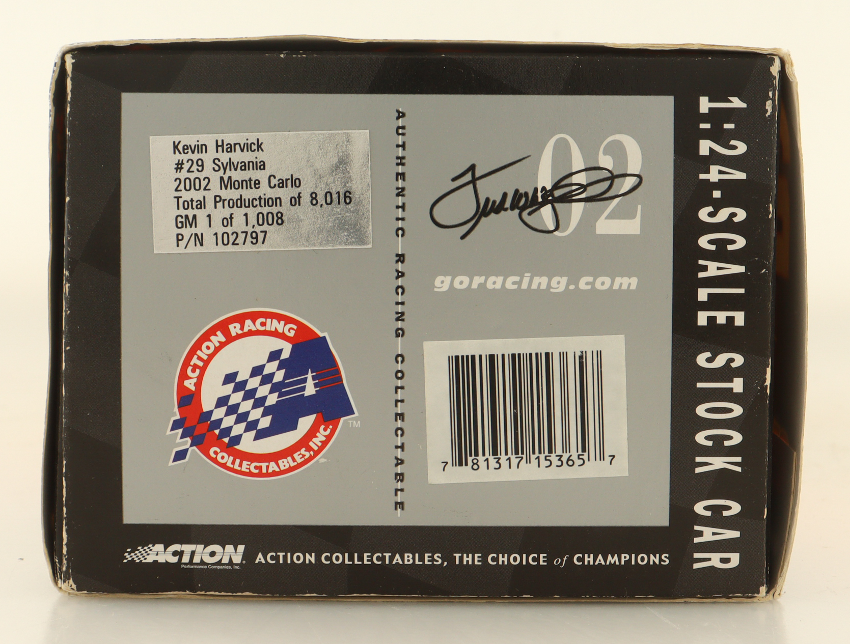 Kevin Harvick Signed 2002 NASCAR #29 Sylvania Monte Carlo- 1:24 Premium Action Diecast Car (PA) at PristineAuction.com Kevin Harvick Signed 2002 NASCAR #29 Sylvania Monte Carlo- 1:24 Premium Action Diecast Car (PA) at PristineAuction.com