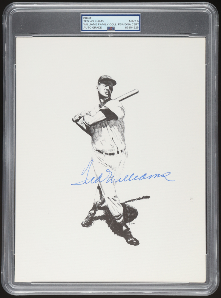 Ted Williams Signed 8.5x11 Art Print (PSA | Autograph Graded PSA 9) at PristineAuction.com Ted Williams Signed 8.5x11 Art Print (PSA | Autograph Graded PSA 9) at PristineAuction.com