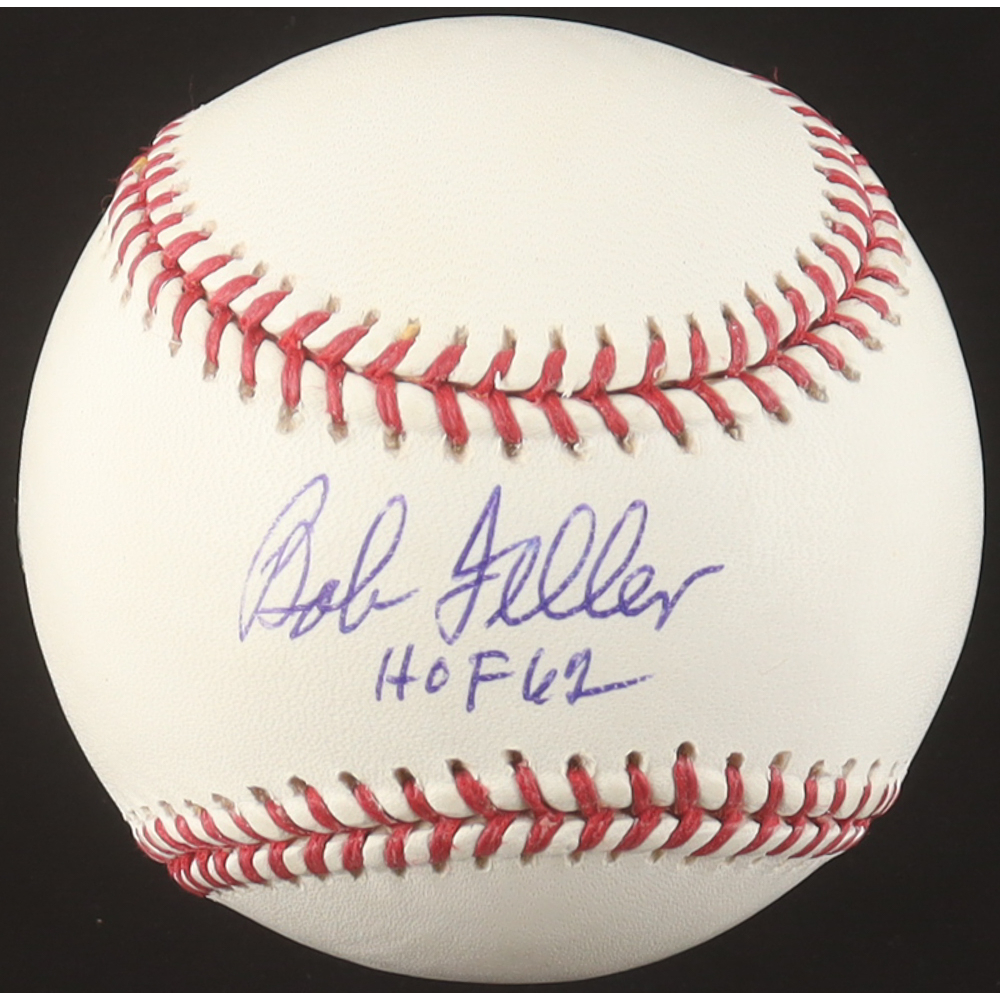 Bob Feller Signed OML Baseball Inscribed "HOF 62" (PSA & MLB) at PristineAuction.com Bob Feller Signed OML Baseball Inscribed "HOF 62" (PSA & MLB) at PristineAuction.com
