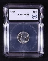 1964 Roosevelt Silver Proof 10C Dime (ICG PF68) at PristineAuction.com