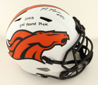 Marvin Mims Jr. Signed Broncos Full-Size Lunar Eclipse Alternate Speed Helmet Inscribed "2023 2nd Round Pick" (Beckett) at PristineAuction.com