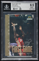 LeBron James 2003 UDA LeBron James First Game Jumbo AU #NNO #14/23 (Beckett 8.5 | Auto Grade BGS 6 | UDA) at PristineAuction.com