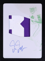Justin Jefferson 2020 Panini Limited Patch Autograph Printing Plate Cyan #158 #1/1 RC at PristineAuction.com