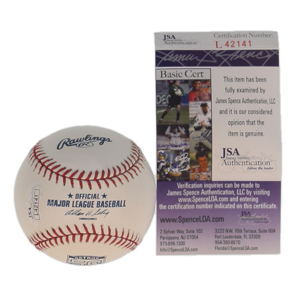 Chris Christie Signed OML Astros 50th Anniversary Logo Baseball (JSA) at PristineAuction.com Chris Christie Signed OML Astros 50th Anniversary Logo Baseball (JSA) at PristineAuction.com