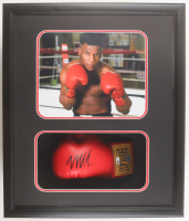 Mike Tyson Signed Custom Framed Shadowbox Everlast Boxing Glove Display (JSA & Tyson) at PristineAuction.com