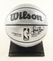 Larry Bird Signed NBA Platinum Edition Basketball with Display Stand (PSA) at PristineAuction.com