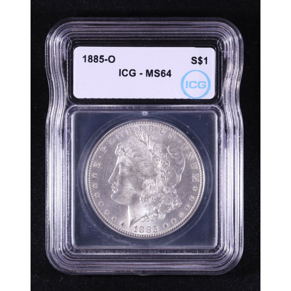 1885-O Morgan Silver Dollar (ICG MS64) at PristineAuction.com