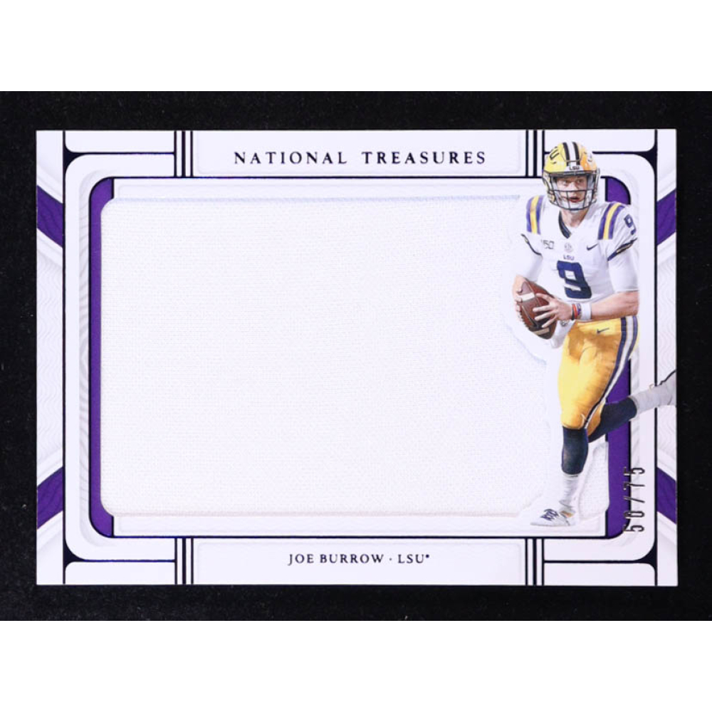 Joe Burrow 2022 Panini National Treasures Collegiate Silhouettes Blue #SIL-JBU #50/75 at PristineAuction.com