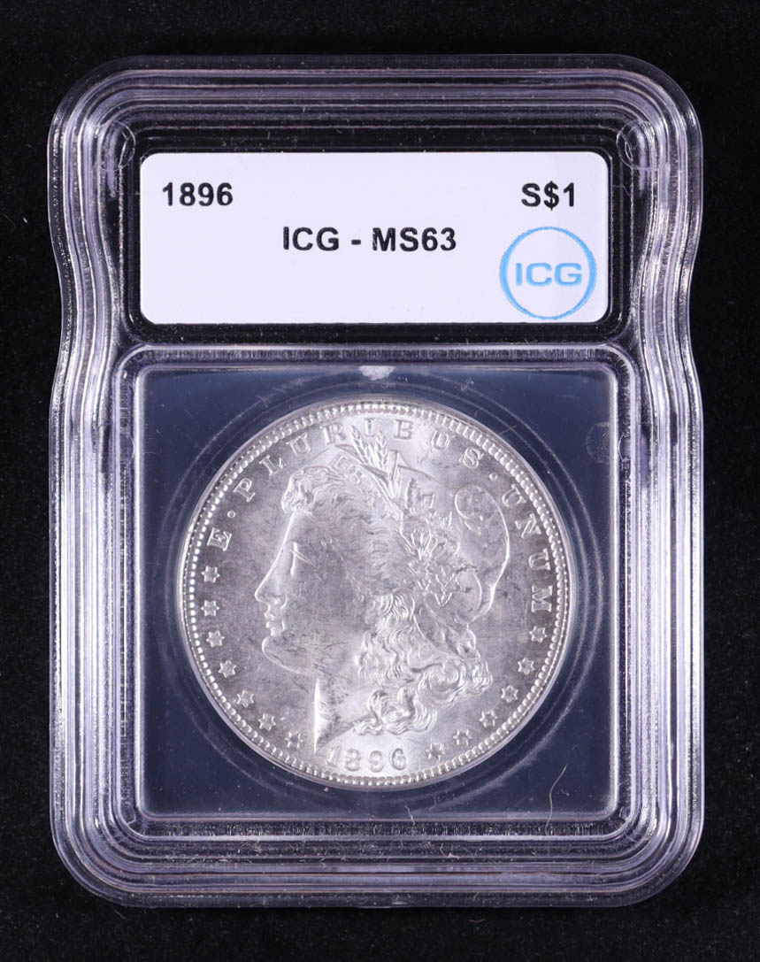 1896 Morgan Silver Dollar (ICG MS63) at PristineAuction.com 1896 Morgan Silver Dollar (ICG MS63) at PristineAuction.com