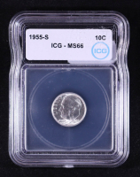 1955-S Roosevelt Silver 10C Dime (ICG MS66) at PristineAuction.com