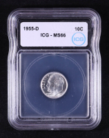 1955-D Roosevelt Silver 10C Dime (ICG MS66) at PristineAuction.com