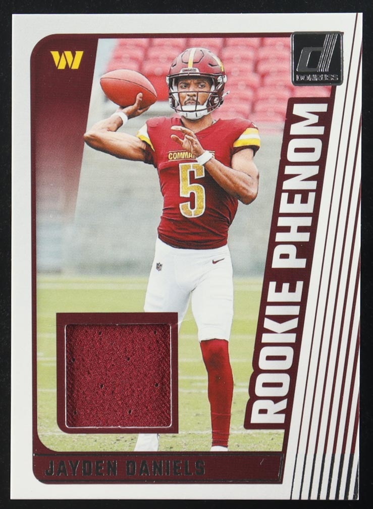 Jayden Daniels 2024 Donruss Rookie Phenom Jerseys #40 RC at PristineAuction.com Jayden Daniels 2024 Donruss Rookie Phenom Jerseys #40 RC at PristineAuction.com