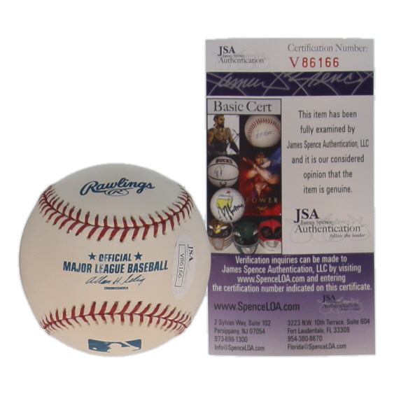 Shag Crawford Signed OML Baseball Inscribed "N.L. Umpire 1956-75" (JSA) at PristineAuction.com Shag Crawford Signed OML Baseball Inscribed "N.L. Umpire 1956-75" (JSA) at PristineAuction.com