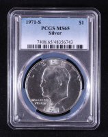 1971-S Eisenhower Silver Dollar (PCGS MS65) at PristineAuction.com