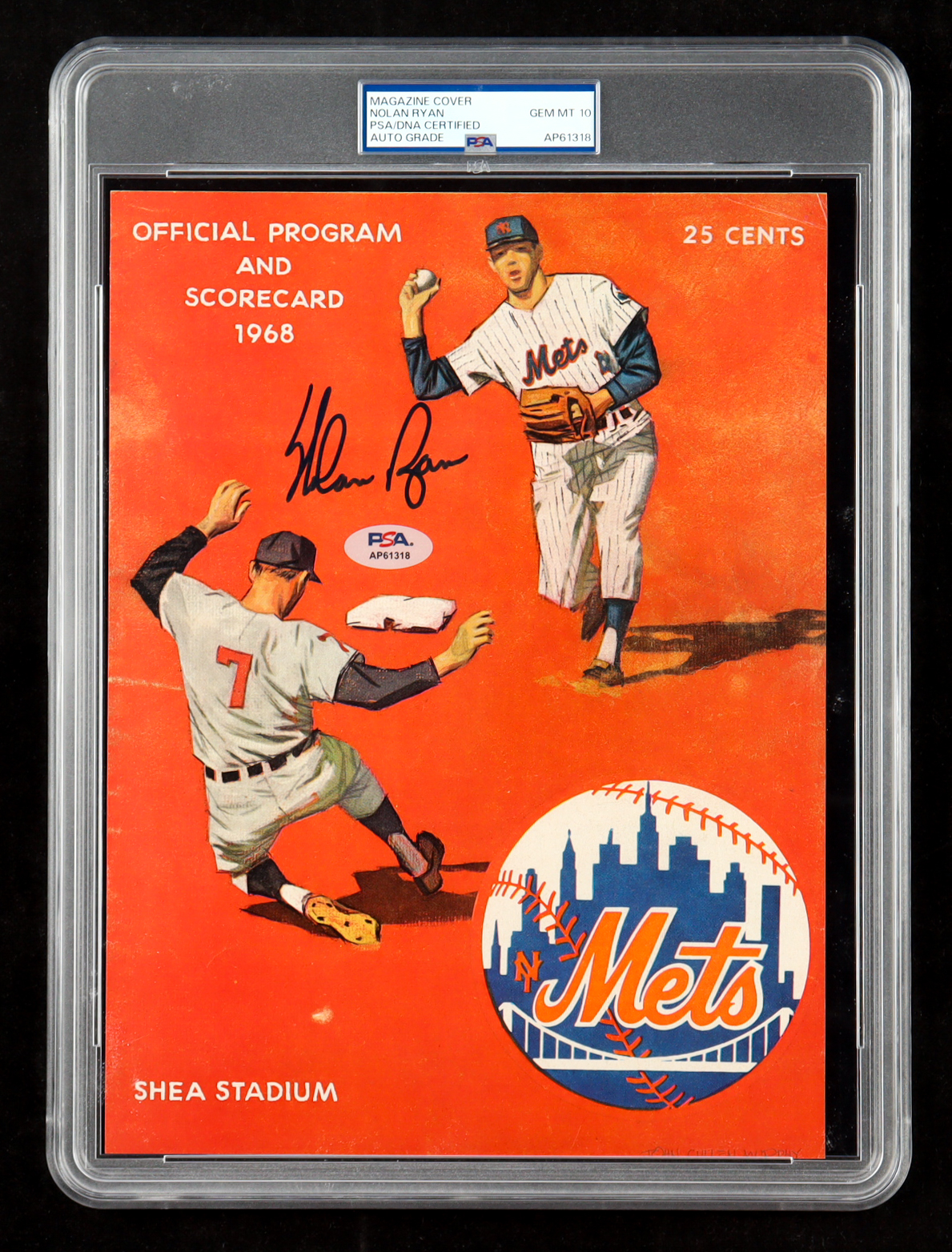 Nolan Ryan Signed "Mets Official Program" Magazine Cover (PSA Auto 10) at PristineAuction.com Nolan Ryan Signed "Mets Official Program" Magazine Cover (PSA Auto 10) at PristineAuction.com