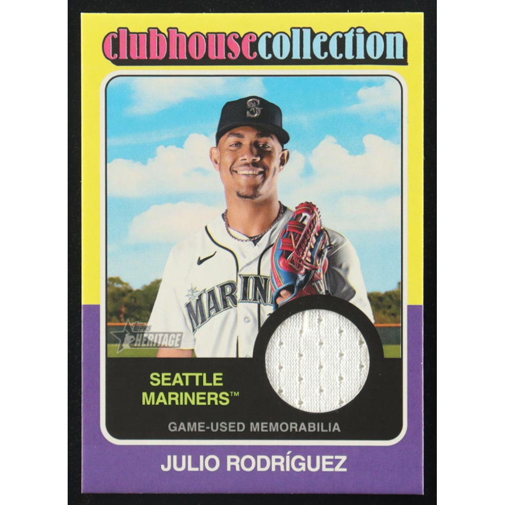 Julio Rodriguez 2024 Topps Heritage Clubhouse Collection Relics #CCRJR at PristineAuction.com
