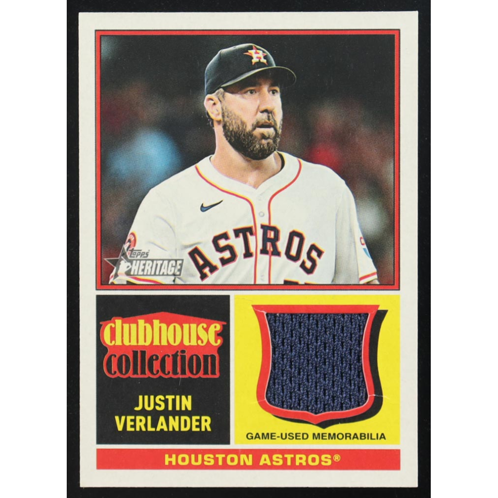 Justin Verlander 2025 Topps Heritage Clubhouse Collection Relics #CCRJV at PristineAuction.com