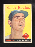 Sandy Koufax 1958 Topps #187 at PristineAuction.com
