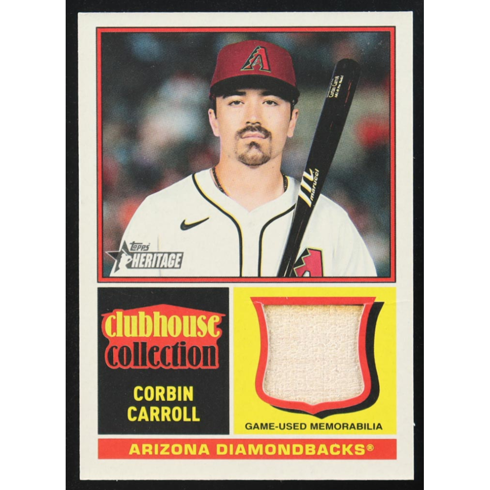 Corbin Carroll 2025 Topps Heritage Clubhouse Collection Relics #CCRCCA at PristineAuction.com