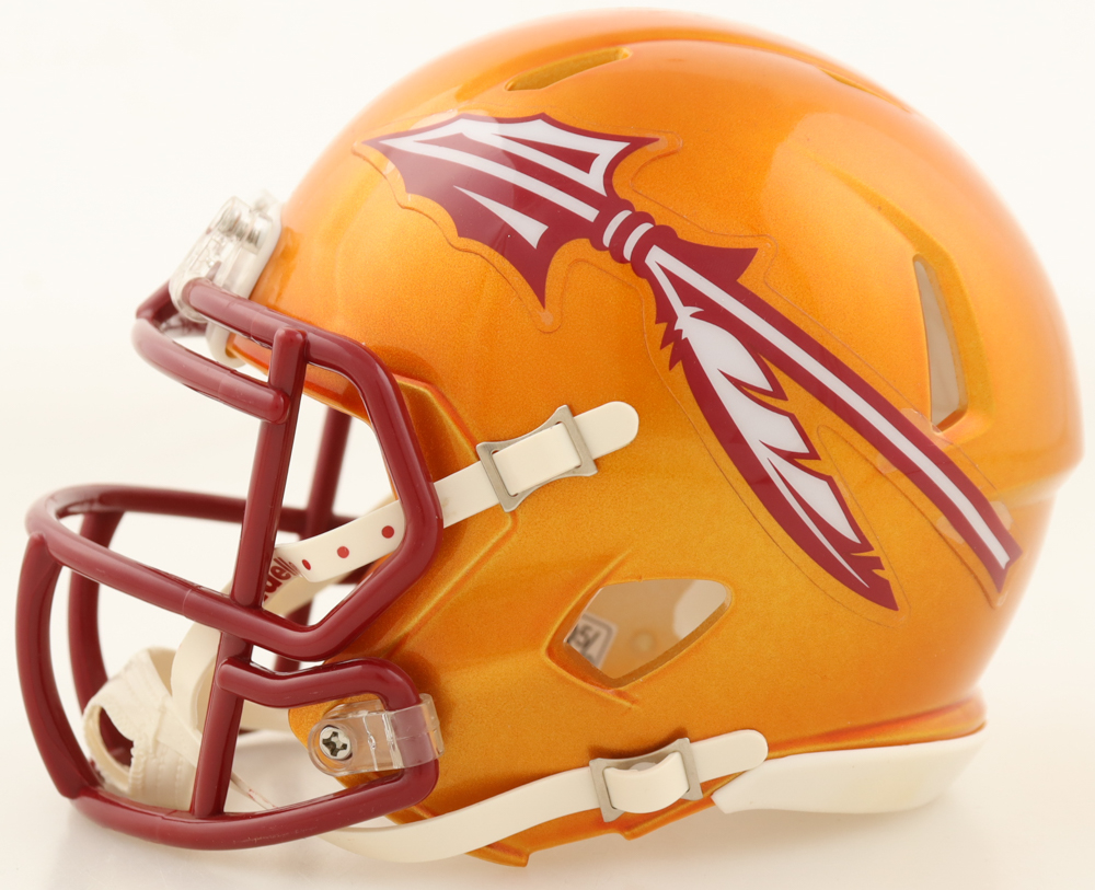 Mike Norvell Signed Florida State Seminoles Flash Alternate Speed Mini Helmet (JSA) at PristineAuction.com Mike Norvell Signed Florida State Seminoles Flash Alternate Speed Mini Helmet (JSA) at PristineAuction.com