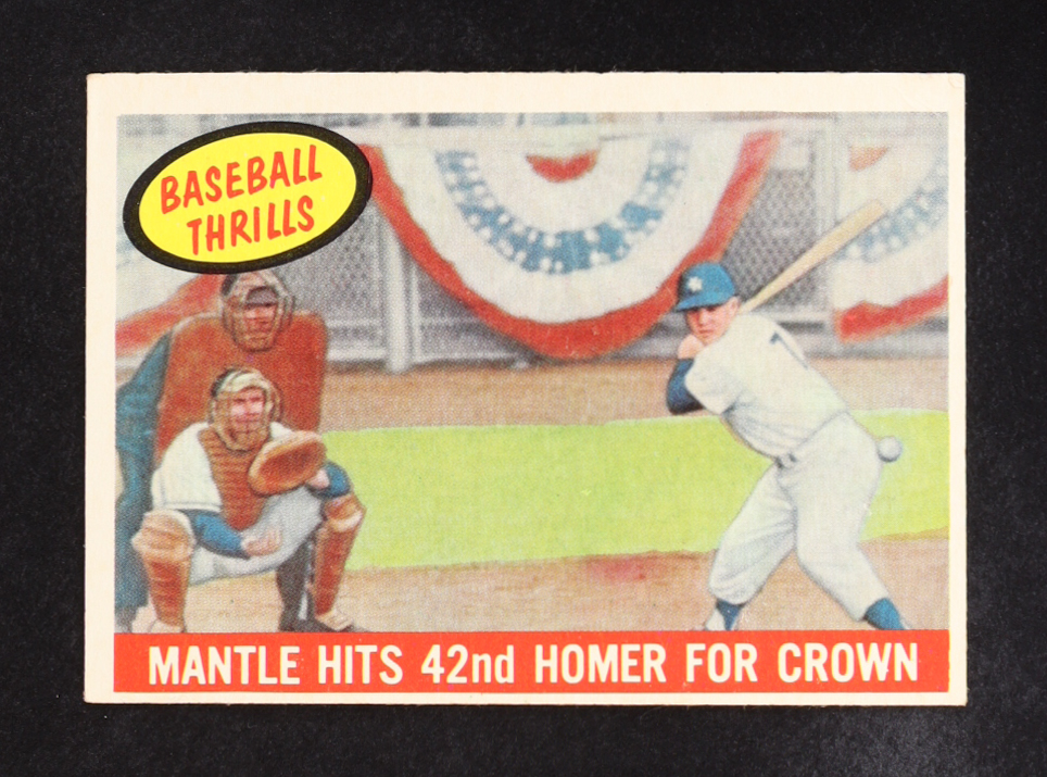 Mickey Mantle 1959 Topps BT/42nd Homer #461 at PristineAuction.com Mickey Mantle 1959 Topps BT/42nd Homer #461 at PristineAuction.com