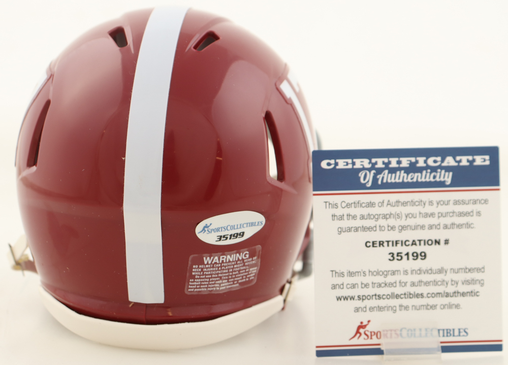 Jake Coker Signed Alabama Crimson Tide Speed Mini Helmet (Sports Collectibles) at PristineAuction.com Jake Coker Signed Alabama Crimson Tide Speed Mini Helmet (Sports Collectibles) at PristineAuction.com